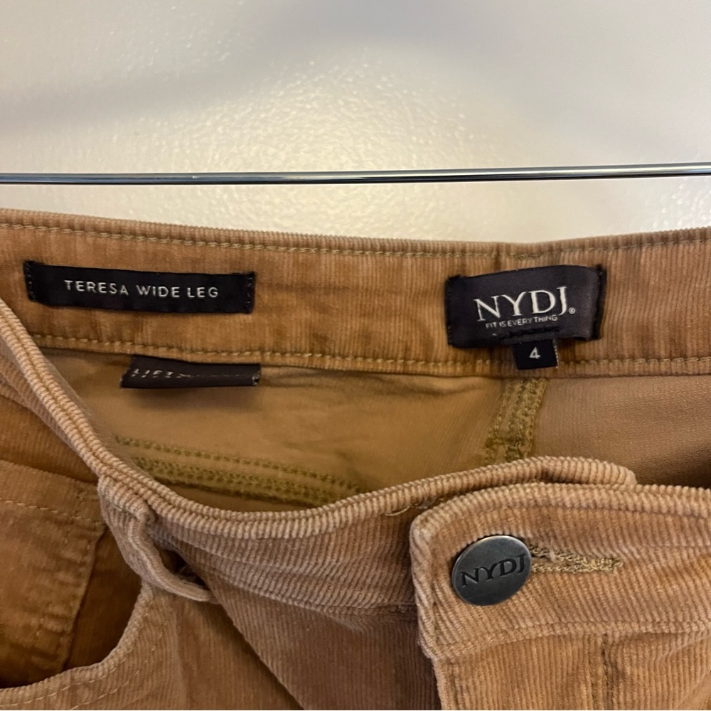 NYDJ - Teresa Wide Leg Corduroy Pants - size 4 - tan - Picture 3 of 6
